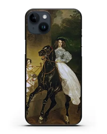 Чехол Всадница (Брюллов Карл) силиконовый для iPhone 14 Plus