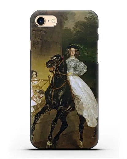 Чехол Всадница (Брюллов Карл) силиконовый для iPhone 8