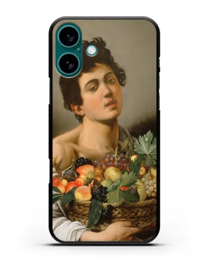 Чехол Юноша с корзиной фруктов (Микеланджело Меризи да Караваджо) силиконовый для iPhone 16 Plus