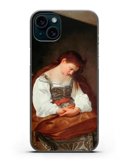 Чехол Мария Магдалина (Микеланджело Меризи да Караваджо) силиконовый для iPhone 15 Plus