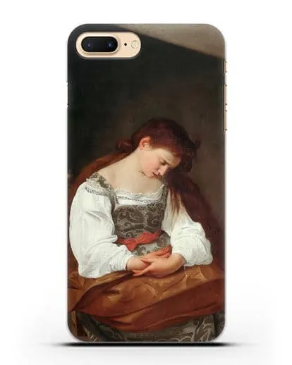 Чехол Мария Магдалина (Микеланджело Меризи да Караваджо) силиконовый для iPhone 7 Plus