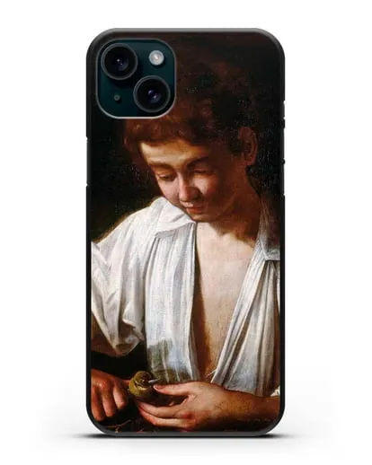 Чехол Мальчик, чистящий фрукты (Микеланджело Меризи да Караваджо) силиконовый для iPhone 15 Plus