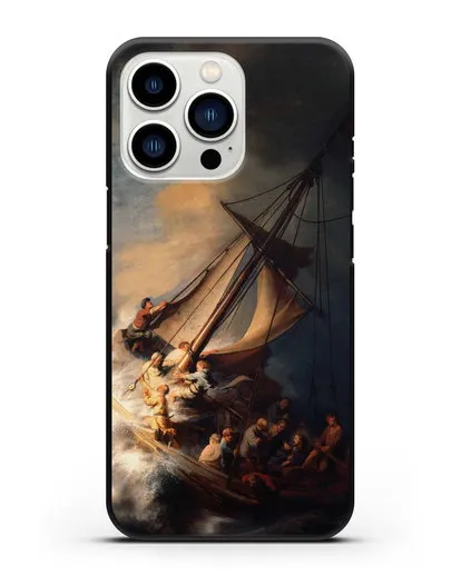 Чехол Христос в шторм на Галилейском море (Рембрандт Харменс ван Рейн) силиконовый для iPhone 13 Pro