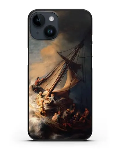 Чехол Христос в шторм на Галилейском море (Рембрандт Харменс ван Рейн) силиконовый для iPhone 14