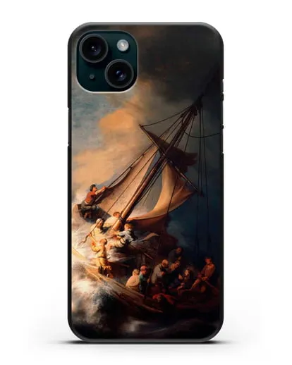 Чехол Христос в шторм на Галилейском море (Рембрандт Харменс ван Рейн) силиконовый для iPhone 15 Plus