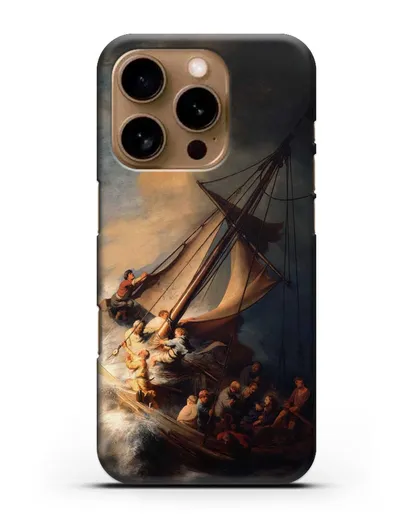 Чехол Христос в шторм на Галилейском море (Рембрандт Харменс ван Рейн) силиконовый для iPhone 16 Pro