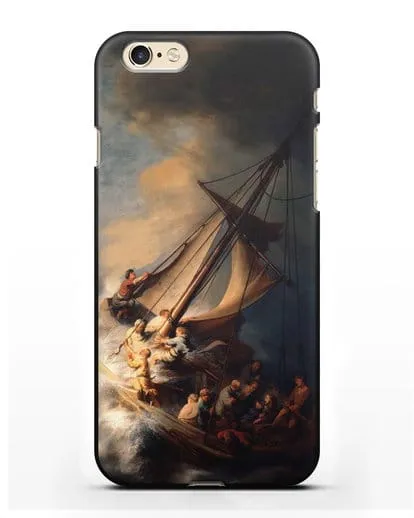 Чехол Христос в шторм на Галилейском море (Рембрандт Харменс ван Рейн) силиконовый для iPhone 6