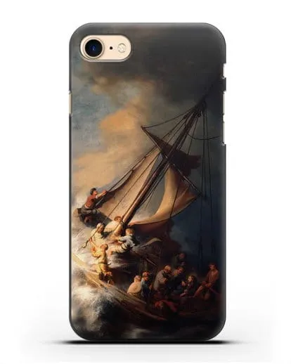 Чехол Христос в шторм на Галилейском море (Рембрандт Харменс ван Рейн) силиконовый для iPhone 8