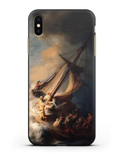 Чехол Христос в шторм на Галилейском море (Рембрандт Харменс ван Рейн) силиконовый для iPhone XS Max