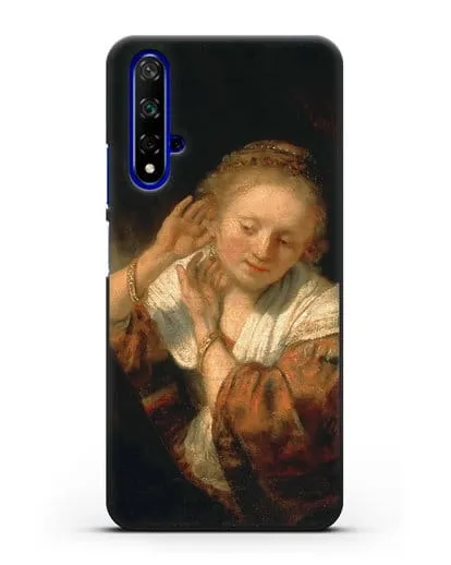 Чехол Молодая женщина, примеряющая серьги (Рембрандт Харменс ван Рейн) силиконовый для Honor 20