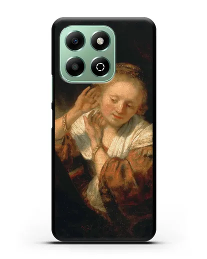 Чехол Молодая женщина, примеряющая серьги (Рембрандт Харменс ван Рейн) силиконовый для Honor X6b
