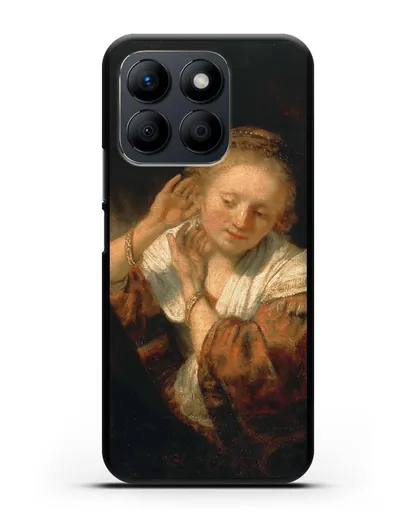 Чехол Молодая женщина, примеряющая серьги (Рембрандт Харменс ван Рейн) силиконовый для Honor X8b