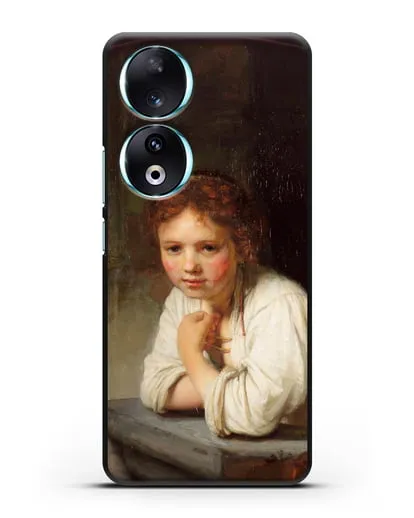 Чехол Девушка в окне (Рембрандт Харменс ван Рейн) силиконовый для Honor 90
