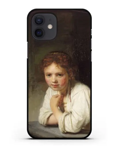 Чехол Девушка в окне (Рембрандт Харменс ван Рейн) силиконовый для iPhone 12