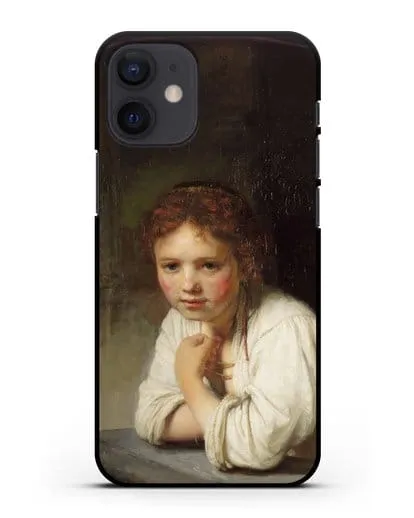 Чехол Девушка в окне (Рембрандт Харменс ван Рейн) силиконовый для iPhone 12 mini