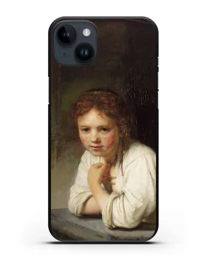 Чехол Девушка в окне (Рембрандт Харменс ван Рейн) силиконовый для iPhone 14 Plus