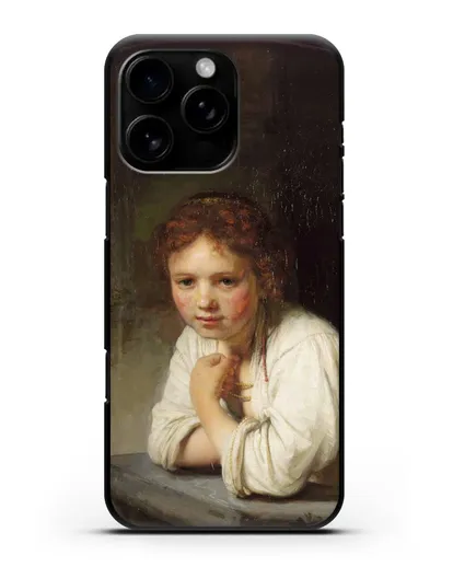 Чехол Девушка в окне (Рембрандт Харменс ван Рейн) силиконовый для iPhone 16 Pro Max