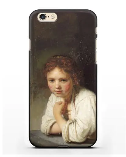 Чехол Девушка в окне (Рембрандт Харменс ван Рейн) силиконовый для iPhone 6