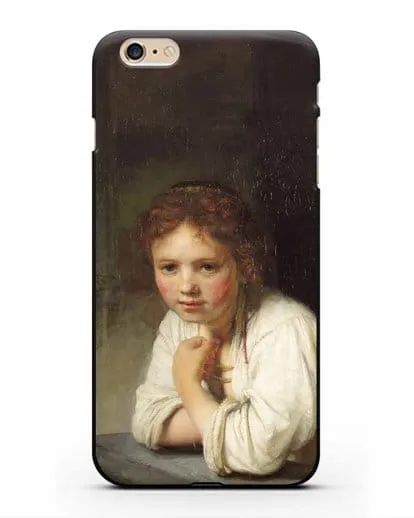 Чехол Девушка в окне (Рембрандт Харменс ван Рейн) силиконовый для iPhone 6 Plus