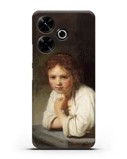 Чехол Девушка в окне (Рембрандт Харменс ван Рейн) силиконовый для Xiaomi Poco M6