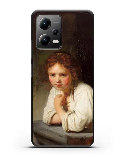 Чехол Девушка в окне (Рембрандт Харменс ван Рейн) силиконовый для Xiaomi Poco X5