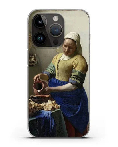 Чехол Молочница (Вермеер Ян) силиконовый для iPhone 14 Pro