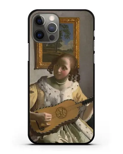 Чехол Гитаристка (Вермеер Ян) силиконовый для iPhone 12 Pro