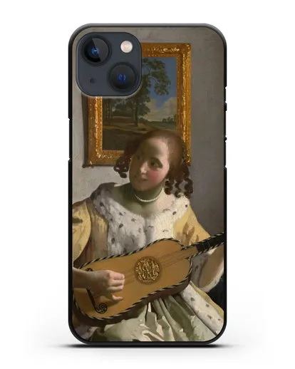 Чехол Гитаристка (Вермеер Ян) силиконовый для iPhone 13