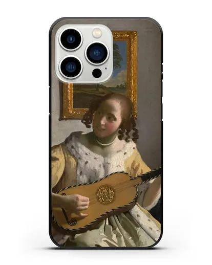 Чехол Гитаристка (Вермеер Ян) силиконовый для iPhone 13 Pro