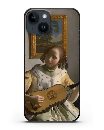 Чехол Гитаристка (Вермеер Ян) силиконовый для iPhone 14