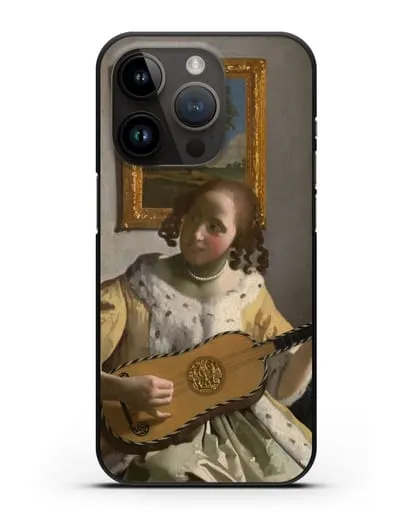 Чехол Гитаристка (Вермеер Ян) силиконовый для iPhone 14 Pro