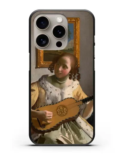 Чехол Гитаристка (Вермеер Ян) силиконовый для iPhone 15 Pro