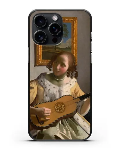 Чехол Гитаристка (Вермеер Ян) силиконовый для iPhone 15 Pro Max