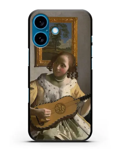 Чехол Гитаристка (Вермеер Ян) силиконовый для iPhone 16