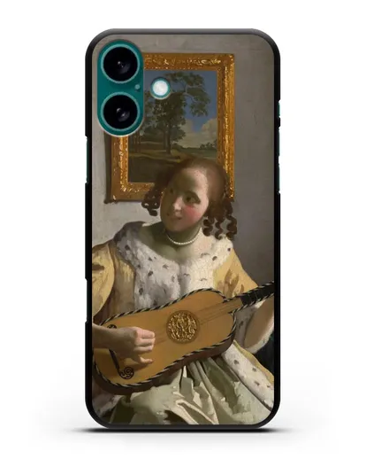 Чехол Гитаристка (Вермеер Ян) силиконовый для iPhone 16 Plus
