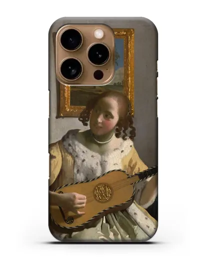 Чехол Гитаристка (Вермеер Ян) силиконовый для iPhone 16 Pro