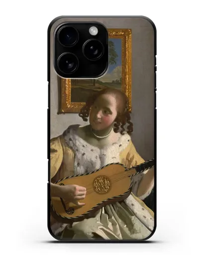 Чехол Гитаристка (Вермеер Ян) силиконовый для iPhone 16 Pro Max