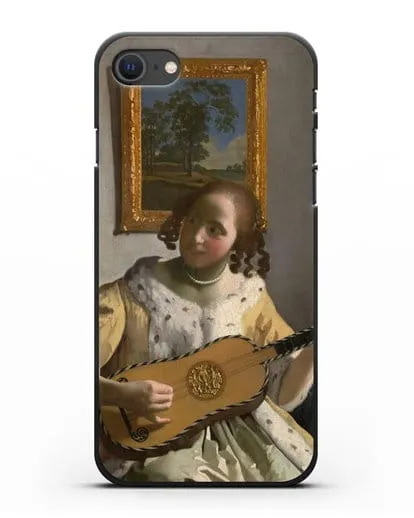 Чехол Гитаристка (Вермеер Ян) силиконовый для iPhone SE 2020