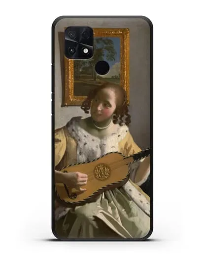 Чехол Гитаристка (Вермеер Ян) силиконовый для Xiaomi Poco C40