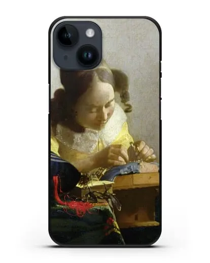 Чехол Кружевница (Вермеер Ян) силиконовый для iPhone 14