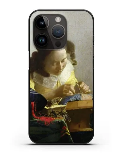 Чехол Кружевница (Вермеер Ян) силиконовый для iPhone 14 Pro