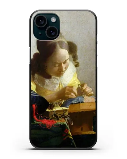 Чехол Кружевница (Вермеер Ян) силиконовый для iPhone 15 Plus