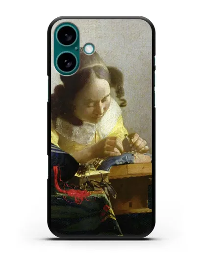 Чехол Кружевница (Вермеер Ян) силиконовый для iPhone 16 Plus