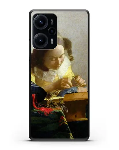 Чехол Кружевница (Вермеер Ян) силиконовый для Xiaomi Poco F5