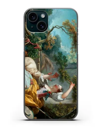 Чехол Пастушка (Фрагонар Жан Оноре) силиконовый для iPhone 15 Plus