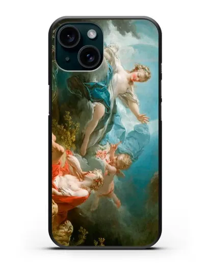 Чехол Диана и Эндимион (Фрагонар Жан Оноре) силиконовый для iPhone 15