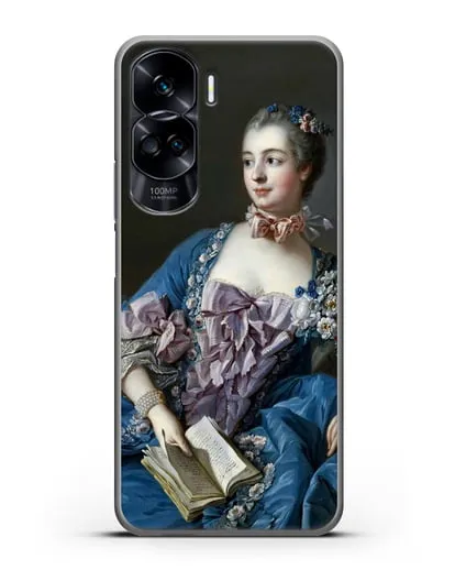 Чехол Портрет мадам де Помпадур (Буше Франсуа) силиконовый для Honor 90 Lite