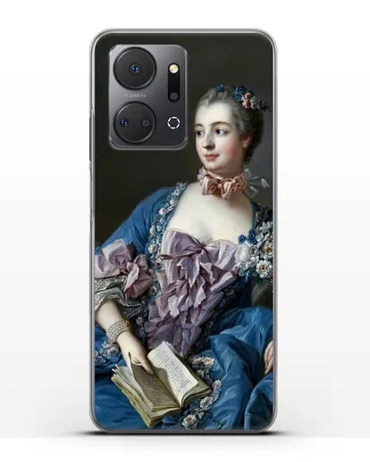 Чехол Портрет мадам де Помпадур (Буше Франсуа) силиконовый для Honor X7a