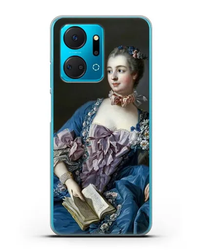 Чехол Портрет мадам де Помпадур (Буше Франсуа) силиконовый для Honor X7a Plus