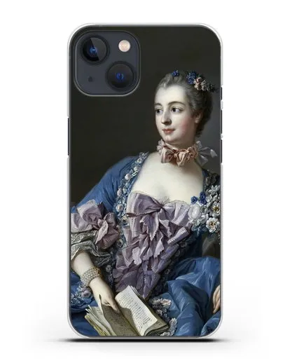 Чехол Портрет мадам де Помпадур (Буше Франсуа) силиконовый для iPhone 13 Mini